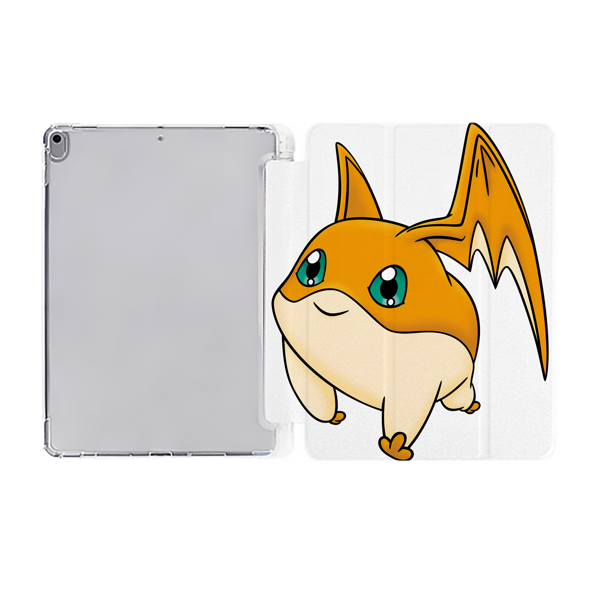 （画像用） Digimon デジタルモンスター/デジモン IPad ケース ペン収納付き 三つ折りスタンド PUレザー×シリコン 対応機種9.5/10.5/10.9インチ